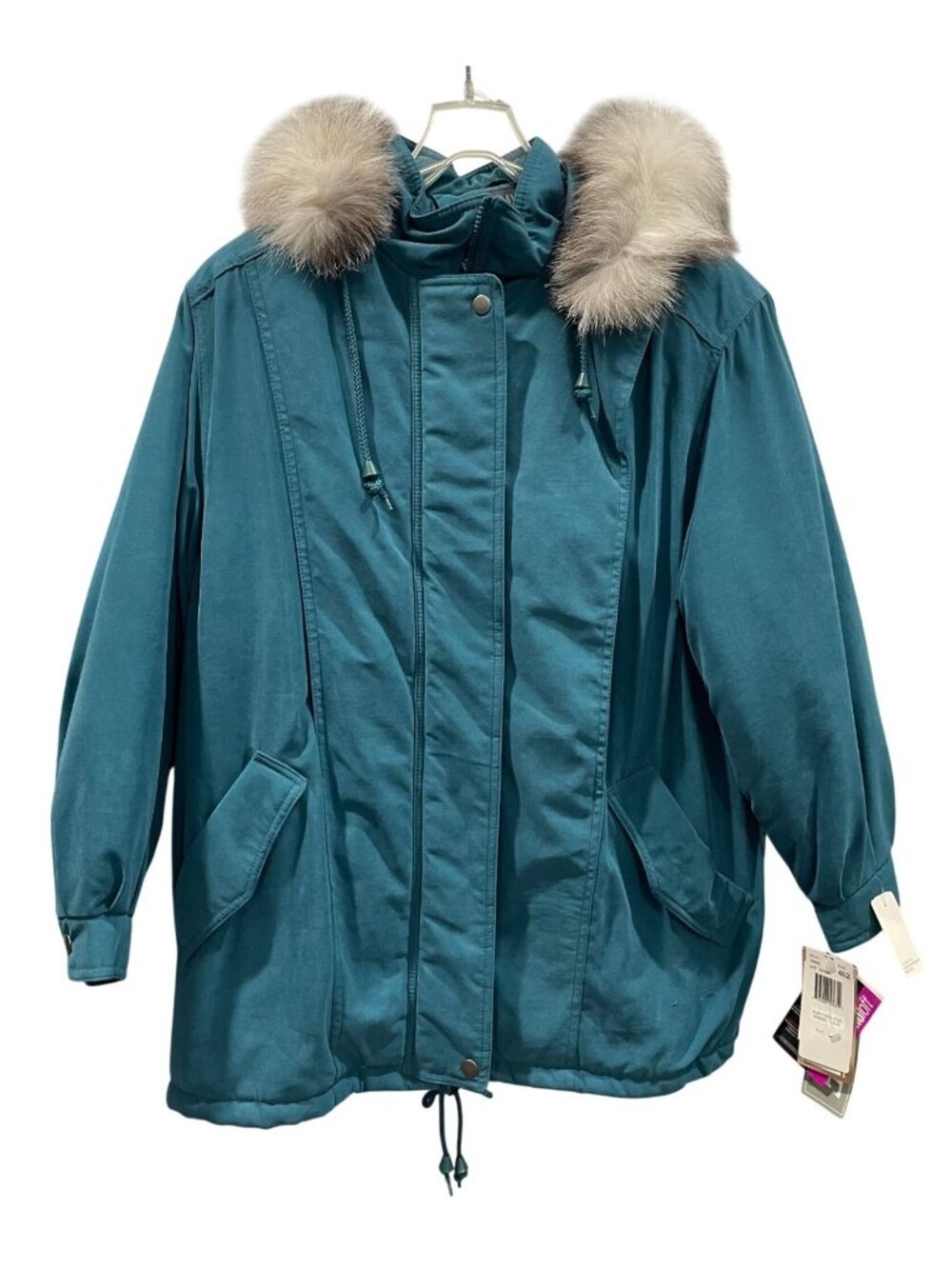 Vintage 90s Bromley Sport Thermoloft Hooded Jacket PL Teal Blue Outdoor Campcore